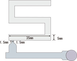 図6-2-1 薄肉流動長測定金型